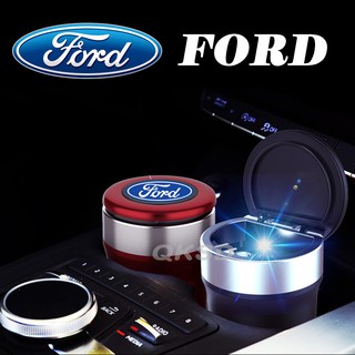 ที่เขี่ยบุหรี่ Car Ashtray รถ Ford FIESTA FOCUS MONDEO ECOSPORT EVEREST KUGA S-MAX RANGER Car Accessories Portable LED