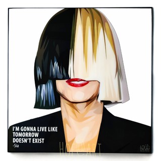 Sia Furler เซีย เฟอร์เลอร์ นักร้อง นักแต่งเพลง Billboard รูปภาพ​ติดผนัง pop art กรอบรูป แต่งบ้าน ของขวัญ โปสเตอร์