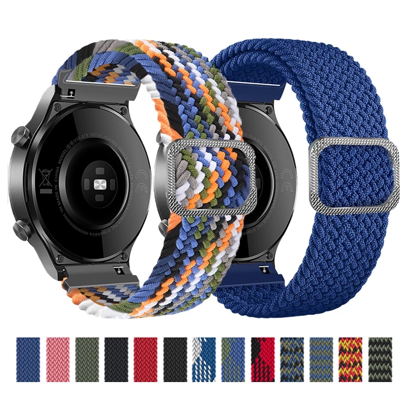 Band For Amazfit Gts/2/2e/3/gts2 Mini/gtr/3/3pro/gtr2/47mm/stratos/u  20mm/22mm Nylon Braided Elastic Bracelet Amazfit Bip Strap