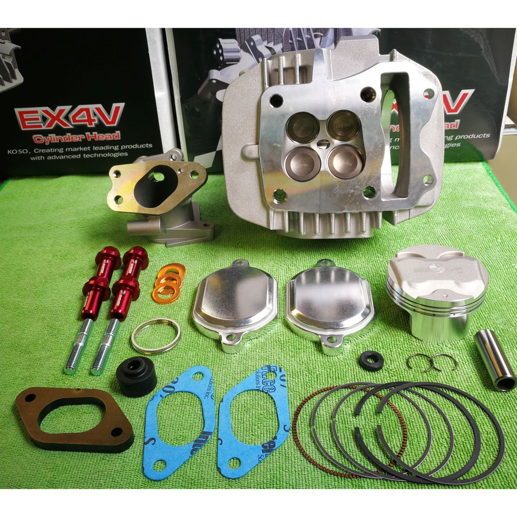 ฝาสูบแต่ง KOSO 4V Cylinder Head upgrade 170 cc สำหรับ MSX125, Wave125i