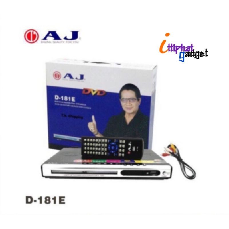 AJ เครื่องเล่น DVD ระบบเสียงสเตอริโอ รุ่น D-181E