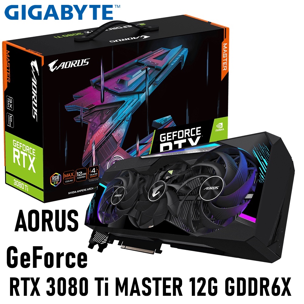 VGA (การ์ดแสดงผล) GIGABYTE AORUS GeForce RTX 3080 Ti MASTER 12G GDDR6X ประกัน 3 ปี