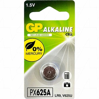 แท้ 100% GP PX625A / LR9 ถ่านกระดุม 1.5V.  190mAh. Alkaline