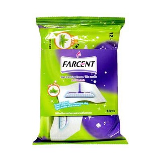 รีฟิลไม้ถูพื้น (แบบชื้น) กลิ่นใบชา Farcent ห่อ 12 ชิ้น