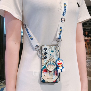 2021 เคส Samsung Galaxy M52 M32 A52s A52 A03s A22 A32 5G 4G A42 A12 New Phone Case Blu-ray Doraemon Cartoon Doll Bracket Couple Back Cover เคสโทรศัพท์ SamsungM52 SamsungA52s SamsungA03s