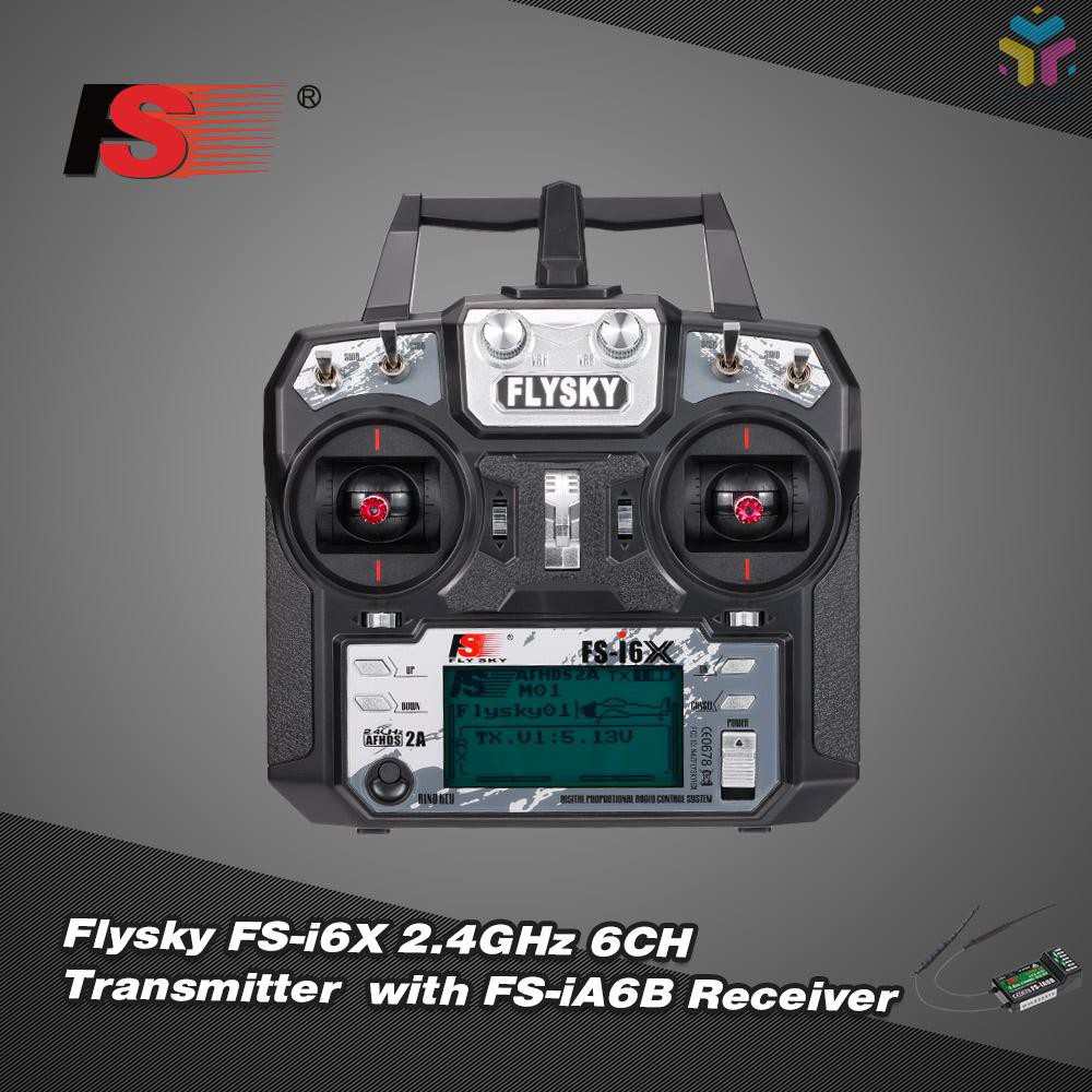 TT Flysky FS-i6X 2.4GHz 6CH AFHDS 2A RC Transmitter with FS-iA6B Receiver  for RC Drone Airplane Hel | Shopee Thailand