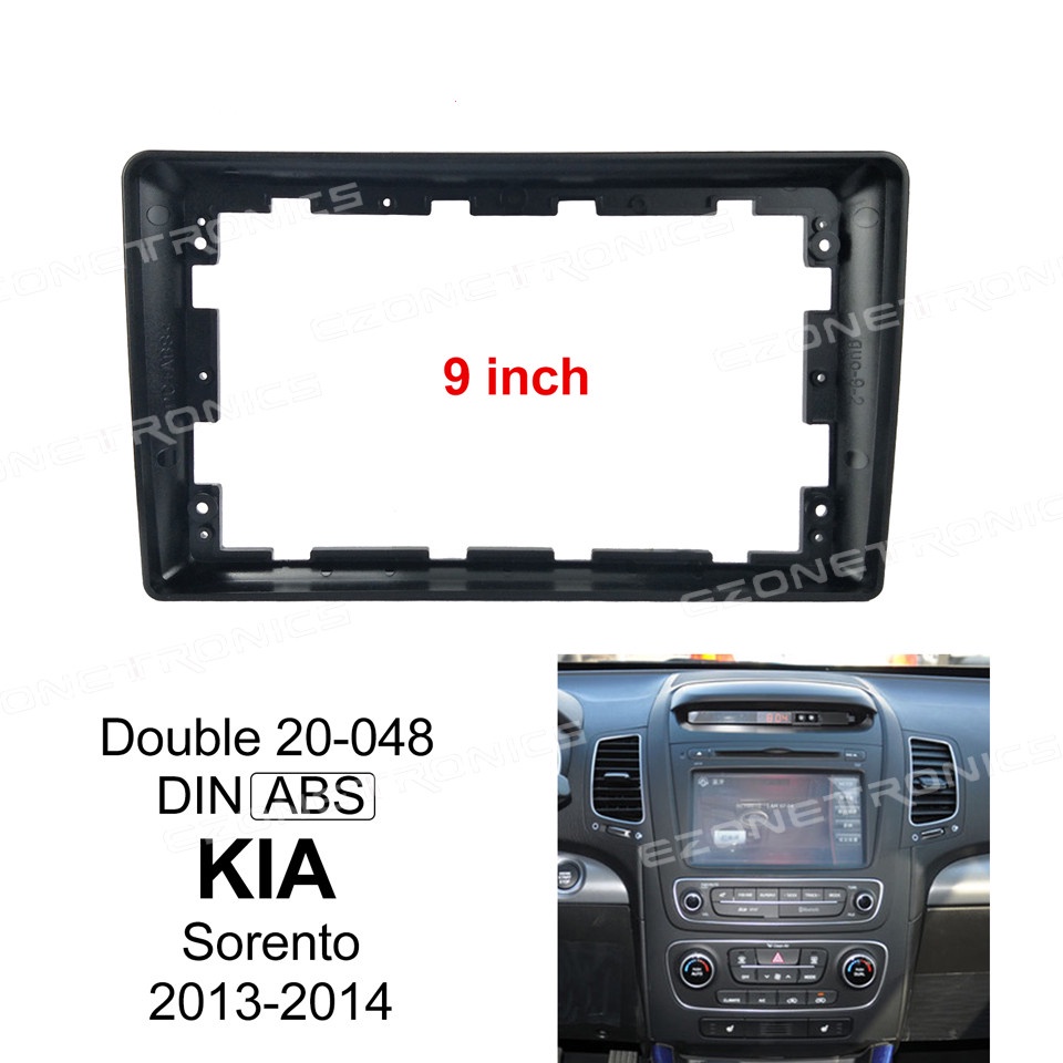 แผงเครื่องเล่น MP5 วิทยุ Fascia กรอบ 9 นิ้ว Android 2Din 2013-2014 KIA Sorento สําหรับรถยนต์