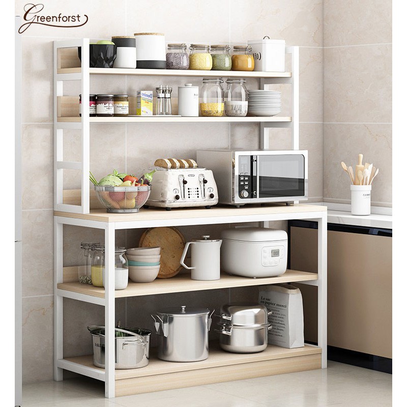 Greenforst ชั้นวางของในครัว เคาน์เตอร์ห้องครัว มีหลายชั้นวางของได้เยอะ รุ่นD-2217 / D-2269 - รูปที่ 2