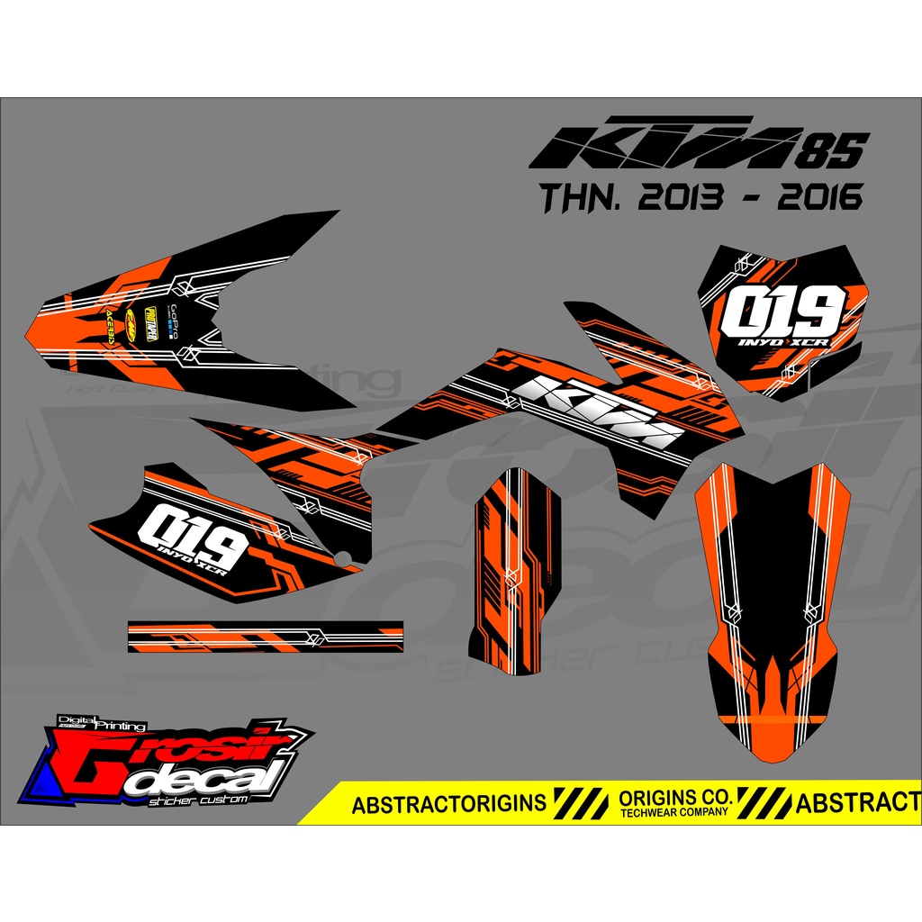 สติ๊กเกอร์ KTM 85 2013 - 2016 FULLBODY STICKER KTM 85 2013-2016