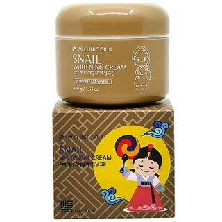 3W CLINIC DR.K SNAIL WHITENING CREAM 100g ครีมบำรุงผิวหน้าสูตรเมือกหอยทากจากเกาหลีของแท้เพื่อผิวหน้ากระจ่างใส