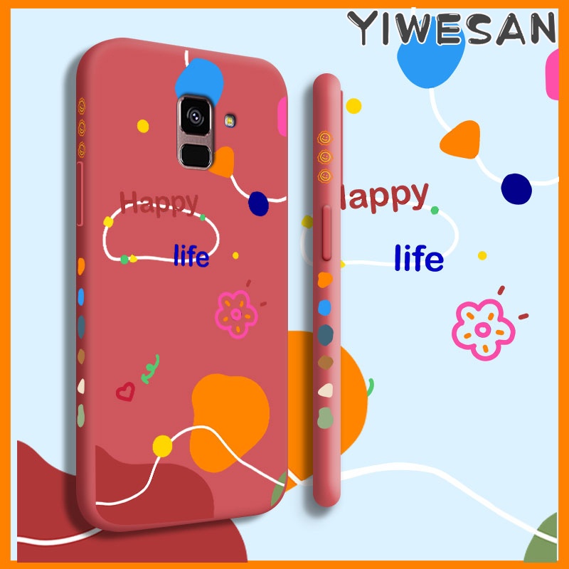For Samsung Galaxy A8 plus 2018 A8+ กรณี แฟชั่น สไตล์โมเดิล เรียบง่าย กันกระแทก เคสใส่โทรศัพท์ ฝาหลังแบบเต็ม ขอบด้านข้างของกล้อง ซิลิโคนแบบนิ่ม เคสแบบป้องกัน