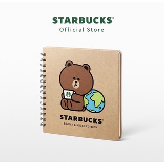 พร้อมส่ง Starbucks LINE Friends Brown Earth Day Notebook สมุดโน๊ตบุ๊คสตาร์บัคส์