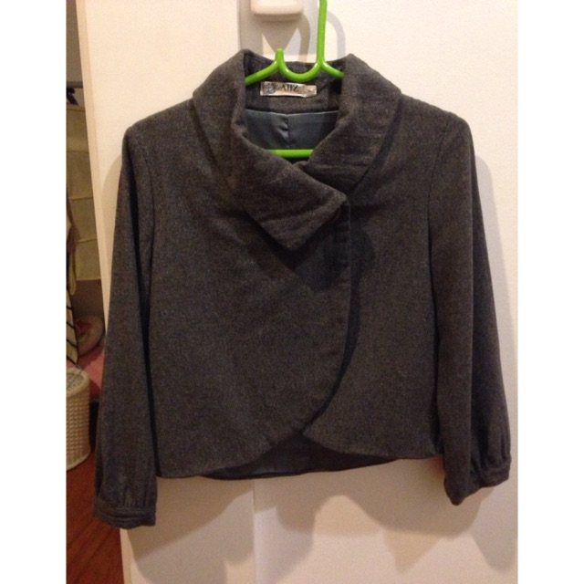 AIIZ เสื้อคลุม แจ็คเก็ต สีเทาดำ ไซส์ LL