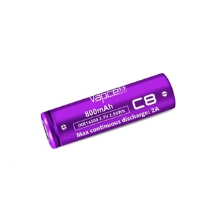 ถ่านชาร์จVapcell C8 INR14500 2.96Wh 3.7V 800mAh ของแท้(1ก้อน)