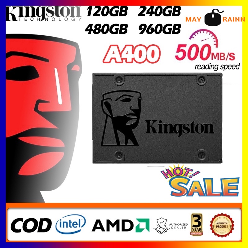 Kingston ฮาร์ดไดรฟ์ภายใน SSD A400 SATA 3-120GB 240GB 480GB SATA3 2.5 นิ้ว