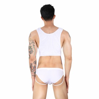 Sexy Lingerie Bodysuit Mens Jockstrap Backless One Piece Singlets