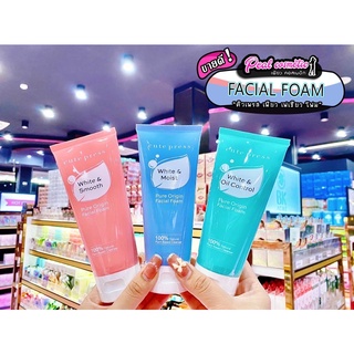 📣เพียวคอส📣Cute Press Pure Origin Facial Foam คิวเพรส เฟเชียว โฟม 120g.(เลือกสูตร)