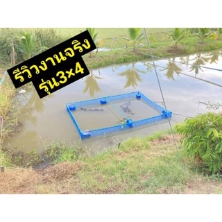 กระชังน้ำสำเร็จรูป3×4หลาลึก1.2เมตร #กระชังเลี้ยงกบ #เลี้ยงปลา