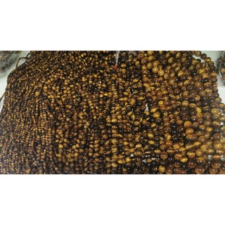 หินธรรมชาติหินแท้ lucky stone, tiger eye stone ยาว 4mm6mm8mm10mm12mm14mm16mm,