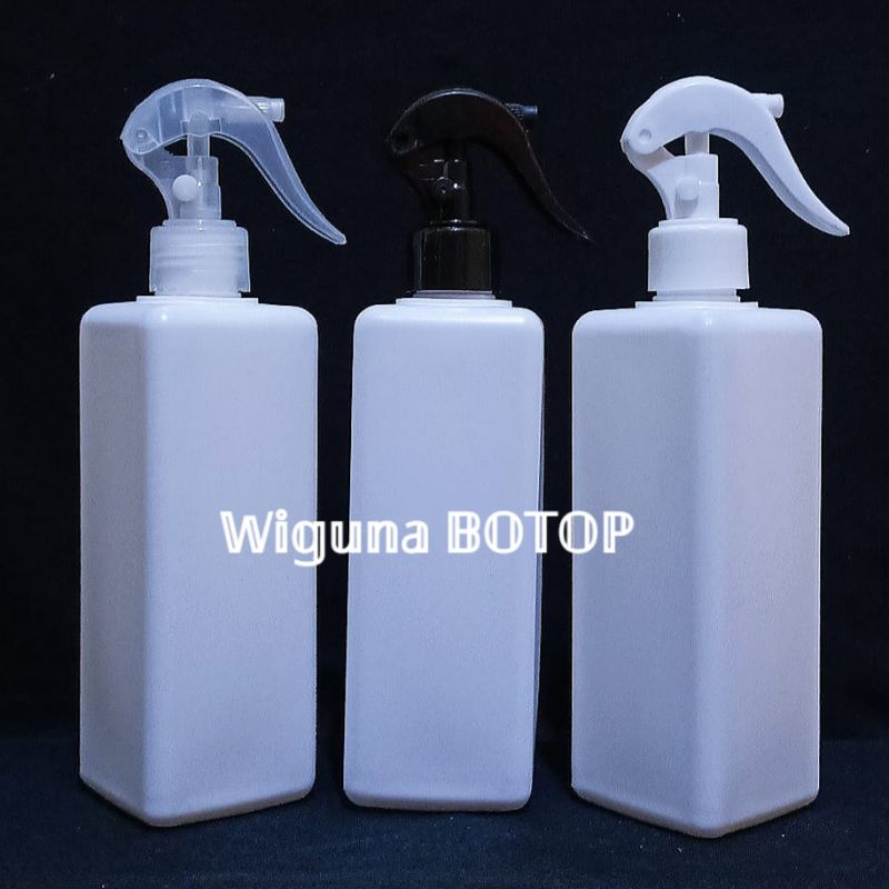 ขวดสเปรย์ HDPE Square Trigger 500 มล. / กล่องขวด HDPE สีขาว 500 มล. ฝาสเปรย์ทริกเกอร์ / ขวดสเปรย์ HD