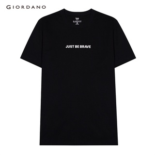 DRG GIORDANO เสื้อยืดผู้ชาย Mens cotton message tee 01092304