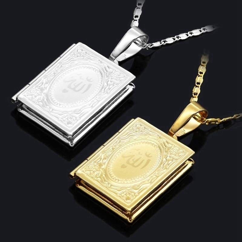 เครื่องประดับแฟชั่นสร้อยคอทองชุบ 18 K ตัวอักษรอิสลาม