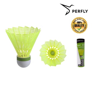 ลูกแบดพลาสติกขนาดกลาง รุ่น PSC 100 6 ลูก (สีเหลือง) PERFLY