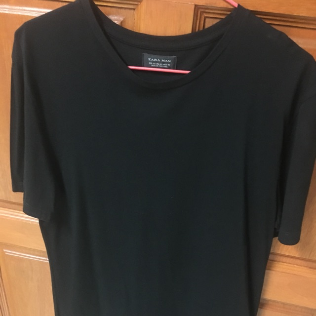 Zara man leather tip tshirt