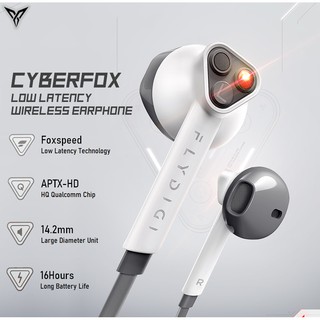 Flydigi CyberFox Low Latency Wireless Earphone หูฟัง สำหรับเล่นเกมส์ ดีเลย์น้อย