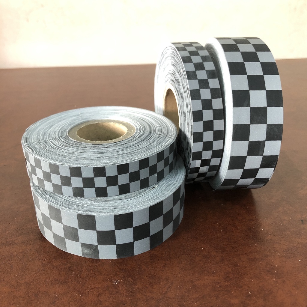 แถบผ้าสะท้อนแสง เกรดเทียบเท่า3M ยกม้วน 50/100 เมตร PVR Reflective Shop
