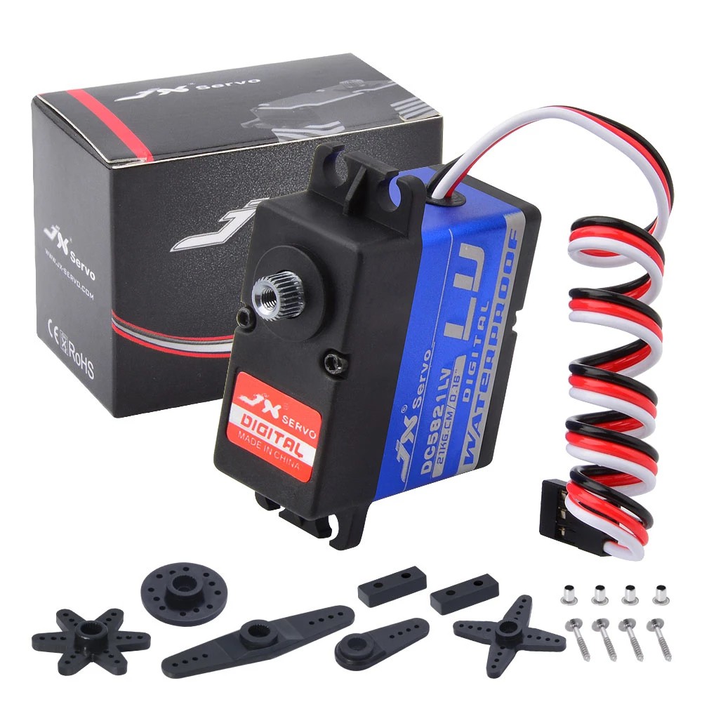 DC5821LV กันน้ํา JX servo 21KG เกียร์โลหะ 1/8 1/10 RC รถเรือ Scaler Buggy Crawler TRAXAS TRX-4 RC4WD
