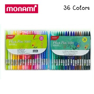 Monami Plus Pen 3000 ปากกาสีน้ำสไตล์เกาหลี 36 สี