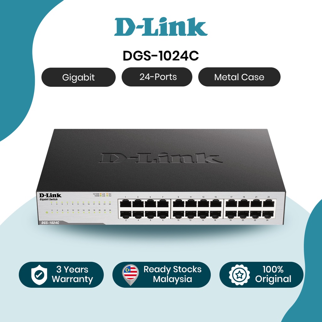 D-link DGS-1024C 24-Port Gigabit Unmanaged Switch / D-Link DGS-1016C Gigabit Unmanaged Switch / DGS-