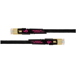 ASUS ROG CAT7 (3M) Cable, Up to 600 MHz &amp;10GB Transfer Rates CAT 7 RJ45 Universal Applicated, Nylon Braided