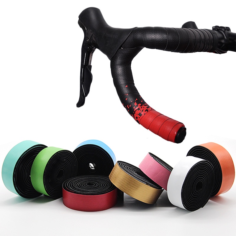 เทปพันแฮนด์จักรยาน กันลื่น หนัง PU ระบายอากาศ