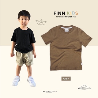 TWENTYSECOND เสื้อยืดเด็กแขนสั้น รุ่น FINN KIDS POCKET TEE - สีน้ำตาล / Brown