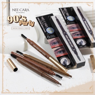 NEECARA 90S PARTY LONG-WEAR BROW PENCIL N610 นีคาร่า 90S ปาร์ตี้ ลอง แวร์ บราว เพนซิล ขนแปรงเกลียว ปัดคิ้วตั้งสวย