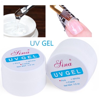 (ถูกที่สุด‼️ พร้อมส่งจากไทย) เจลต่อ uv gel lina sina กระปุกขาว