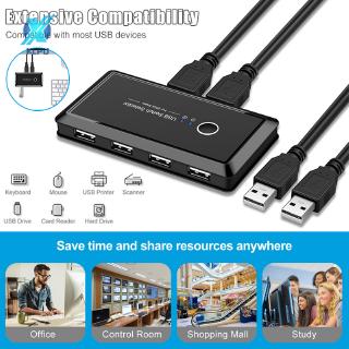 cod # kvm กล่องสวิทช์ 2 computers sharing 4 usb สําหรับโปรเจคเตอร์คีย์บอร์ด