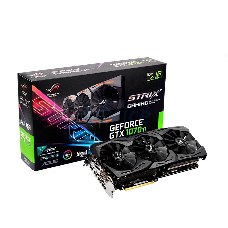 Rog Asus strix GTX 1070ti /1060 6gb การ์ดจอมือสอง หลายรายการ