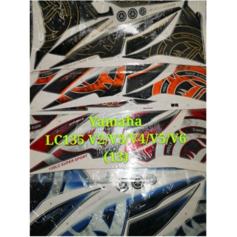 YAMAHA LC135 V2 V3 V4 V5 V6 V7 (13) สติ๊กเกอร์ร่างกาย NOMBOR 13 สติ๊กเกอร์ BODY LC V2 V3 V4 V5