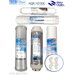 ชุดไส้กรอง UF Aquatek Sliver USA ครบชุด 5 ขั้นตอน post AQUATEK