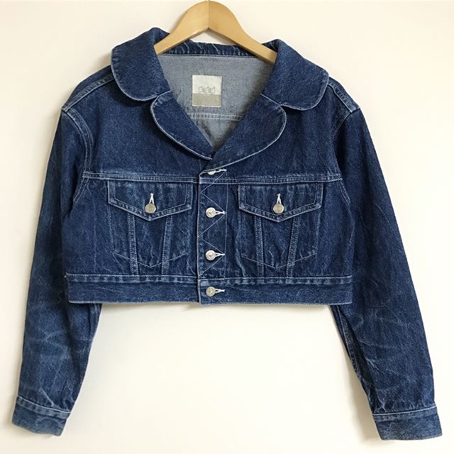 48.jacket ยีนส์ ทรงcrop คอบัว