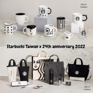 ✅New‼️Starbucks Taiwan 24th anniversary 2022 แก้วสตาร์บัคส์ไต้หวัน ครบรอบ24ปี  แก้วกาแฟ กระเป๋าสตาร์บัค stanley สแตนเลส