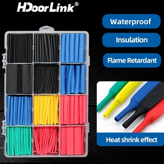 Hdoorlink ชุดท่อหดความร้อน หุ้มสายไฟ สายเคเบิล กันความร้อน