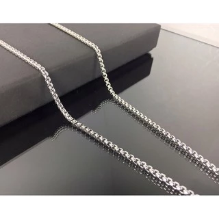 S-627 สร้อยคอสแตนเลสแท้ ลายผ่าหวายขนาดกว้าง3.0mm 20-26นิ้ว ไม่ลอกไม่ดำ ใส่อาบน้ำได้ ลายยอดนิยม สร้อยห้อยพระ สร้อยเลสแท้