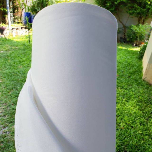 ผ้าฝ้ายมัสลิน เกรดA ธรรมชาติ 100% สีขาวนวล