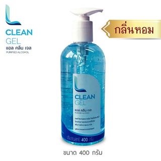 เจลแอลกอฮอล์หอม กลิ่นสปอร์ต แห้งไว มือนุ่มไม่แห้งกร้าน L Clean Gel หัวปั๊ม ขนาด 400 ml