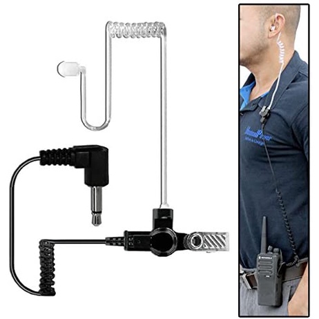 RHF 617-1N 3.5 มม.RECIVER/LISTEN เท่านั้นชุดหูฟังเฝ้าระวังหูฟังหลอด Acoustic Coil Earbud Audio Kit สําหรับวิทยุสองทาง, ตัวรับส่งสัญญาณและวิทยุลําโพงไมโครโฟนแจ็ค