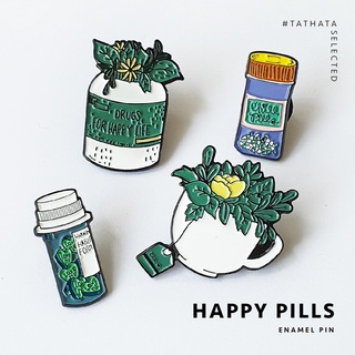 เข็มกลัด Enamel pin : Happy pills